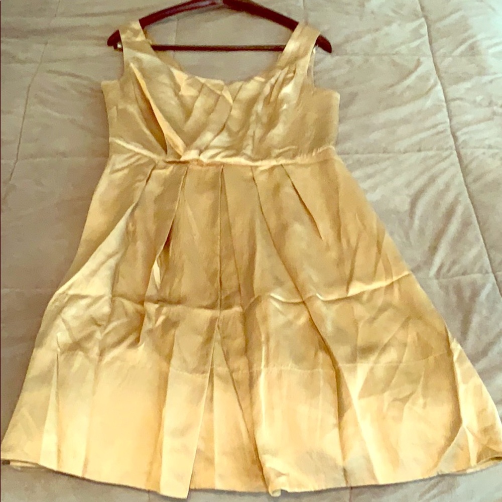 Gold mid rise dress